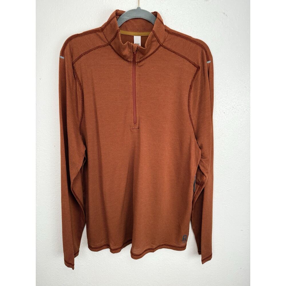 Rhone Glacier 1/4 Zip Jacket Size L Brandy Red Standard Fit 102086-607 NWT
